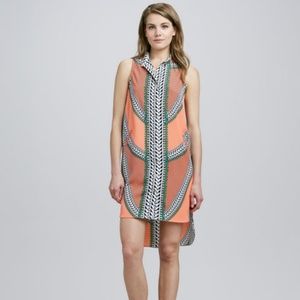 Mara Hollman Sleeveless Shirtdress, Coral